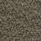 Looped pile fabric sample in gray-brown, featuring dense, rounded loops and subtle height variations for textured depth; label reads “swan > fabric…”